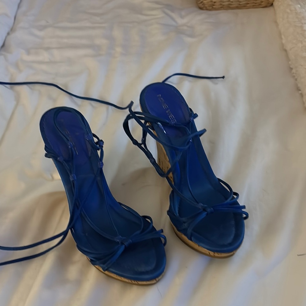 Nine West Royal Blue Strappy Sandals